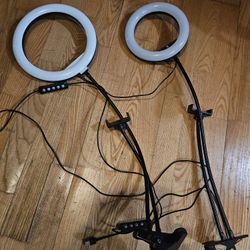 Led Ring Lights With Phone Holder For Podcasting YouTube Etc. 