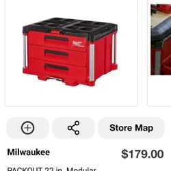 Milwaukee
PACKOUT 22 in. Modular 3-Drawer Tool Box with Metal Reinforced Corners