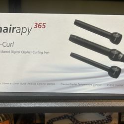 Thairapy 365 Tri-Curl Multi Barrel Digital Clipless Curling Iron 19, 25 & 32 mm - NEW