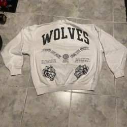 Darc Sport Wolves Club Sweatshirt Rather Die Standing Crewneck Paint Splatter L