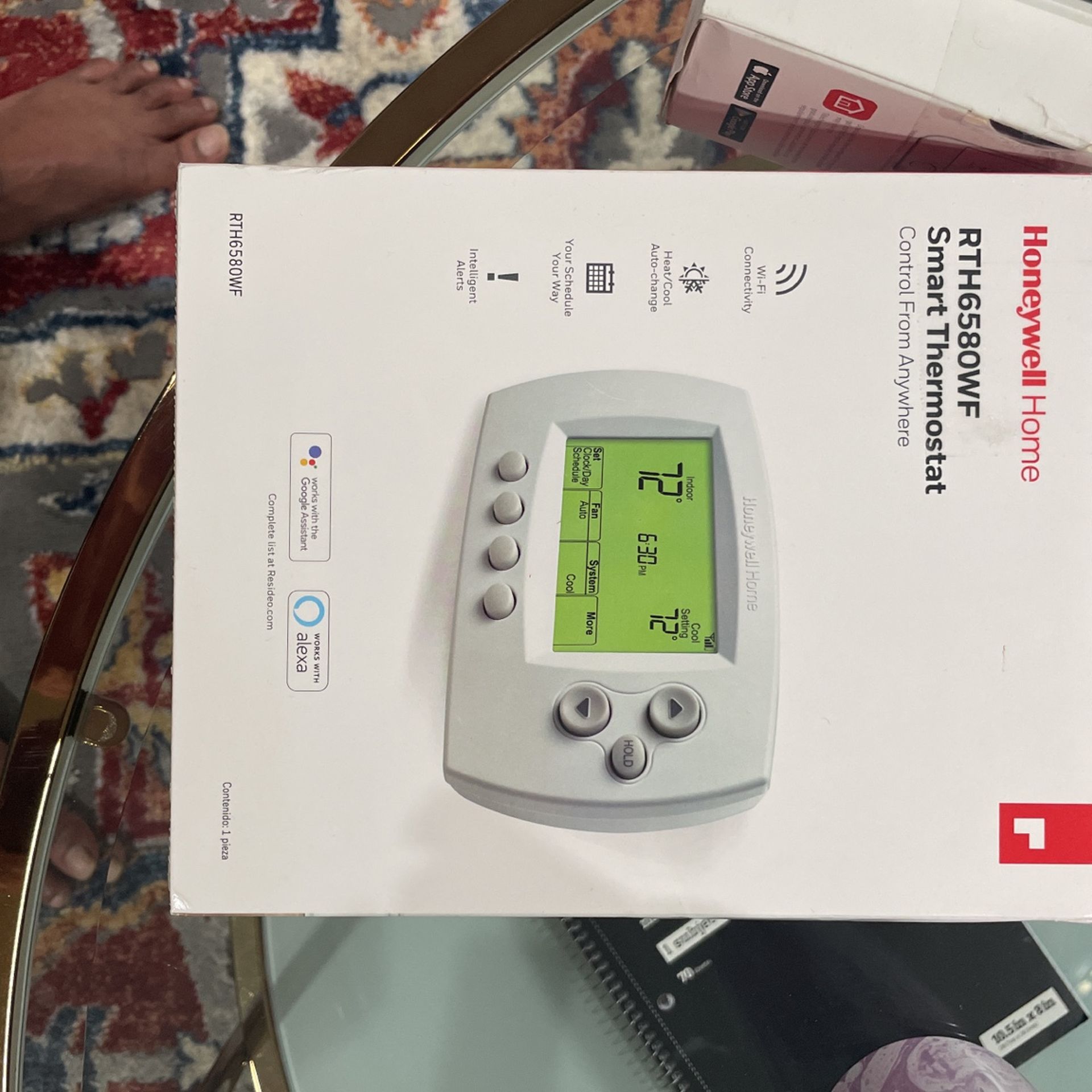 Honeywell Home Wi-Fi 7-Day Programmable White Thermostat with Wi-Fi Compatibility