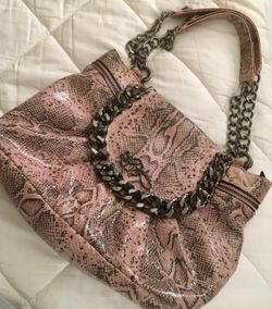 Betsey Johnson Vintage Blush Pink And Black Handbag