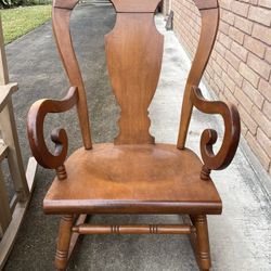 Tell City Balloon Back Maple Rocking Chair