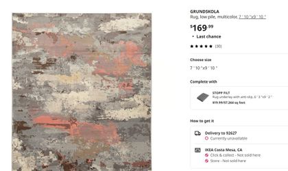 IKEA rug 8x10