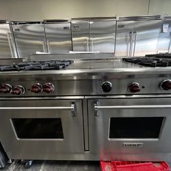 60” Wolf Range With Griddle And Six Burner 