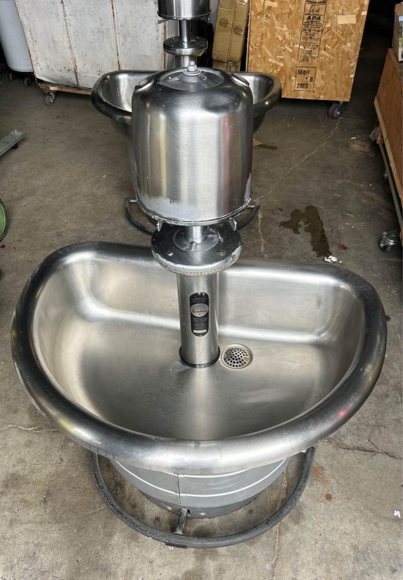 Bradley Wash Fountain, SemiCircular Foot Control Commercial Hand Washing Sink