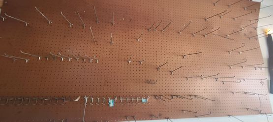 4ft X 8ft wooden peg board