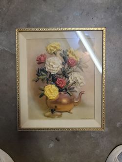 Vintage 3D floral art