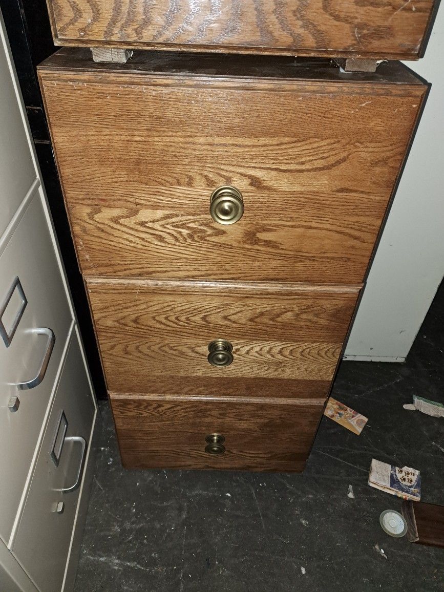 Wood Filing Cabinet 