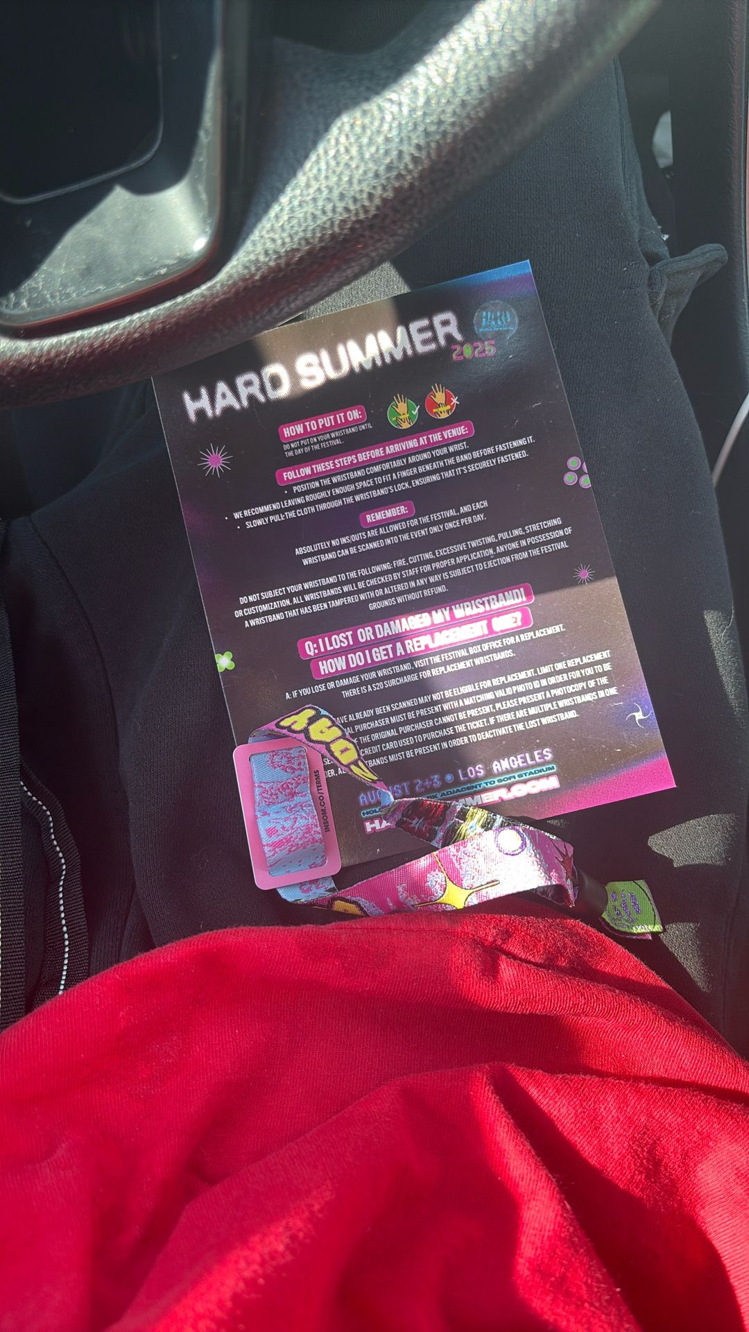HARD SUMMER GA WRISTBAND