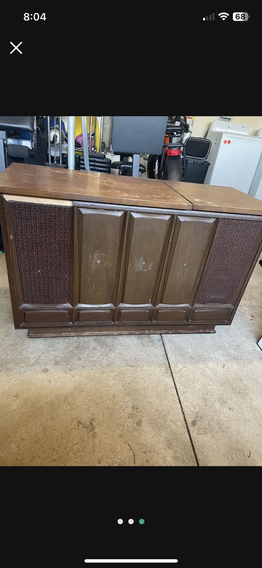 Antique Record Playing Table