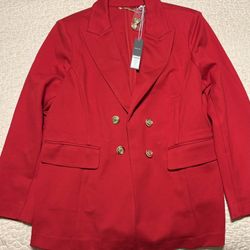 $95 petite Chico’s Women’s Red Coat Size Large new with tags