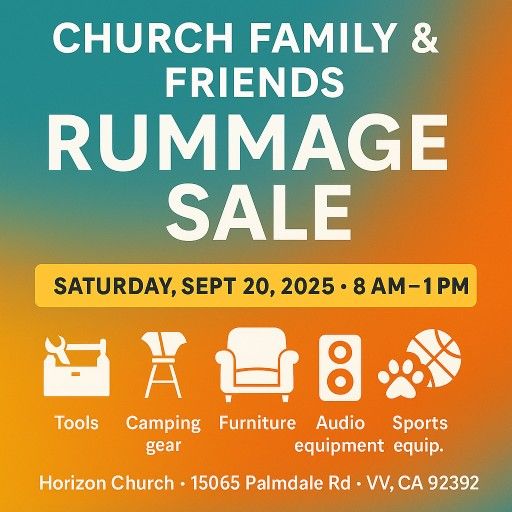 Church Family And Friends Yard Sale