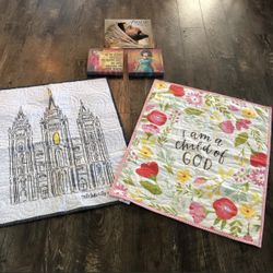 NWOT LDS Wall Hanging Bundle: Quilts / Canvas Decor