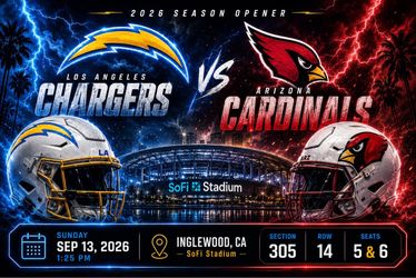 LA Chargers vs Arizona Cardinals NFL Tickets 2026