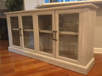 TV Stand / Entertainment Center with Glass Doors – 71"