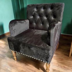 New Black Fabric Lounge Accent Arm Chair 