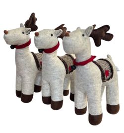Ellsworth Avenue Weighted Reindeer Plush Decor 15"