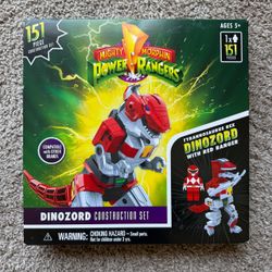 MIGHTY MORPHIN POWER RANGERS DINOZORD 151 PIECE CONSTRUCTION SET TYRANNOSAURUS REX RED NEW