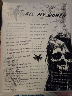 Autograph to buy ronnie radke All my women lyric sheet