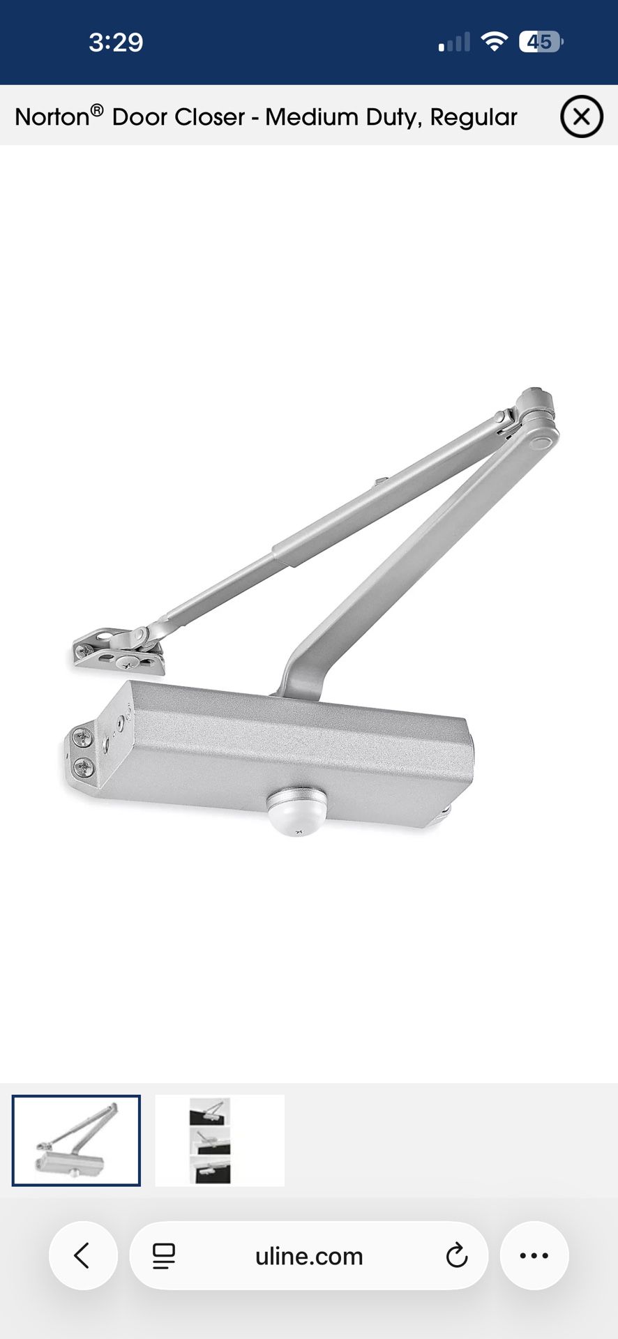 Norton Medium Duty Door Closer – Silver (H-11972SIL)