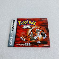 Original Pokemon Ruby Manual GameBoy Advance