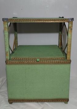 VINTAGE BASKET WEAVE CABINET 17"L/13" W/26"H
