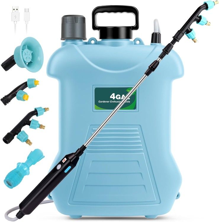 4 Gallons Battery Operated Garden Sprayer