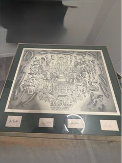 Mastors signed picture in frame