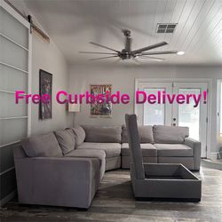 Free Curbside Delivery! Modular Sectional Couch With Storage Ottoman