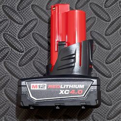 MILWAUKEE M12 XC 4.0 REDLITHIUM BATTERY - BRAND NEW