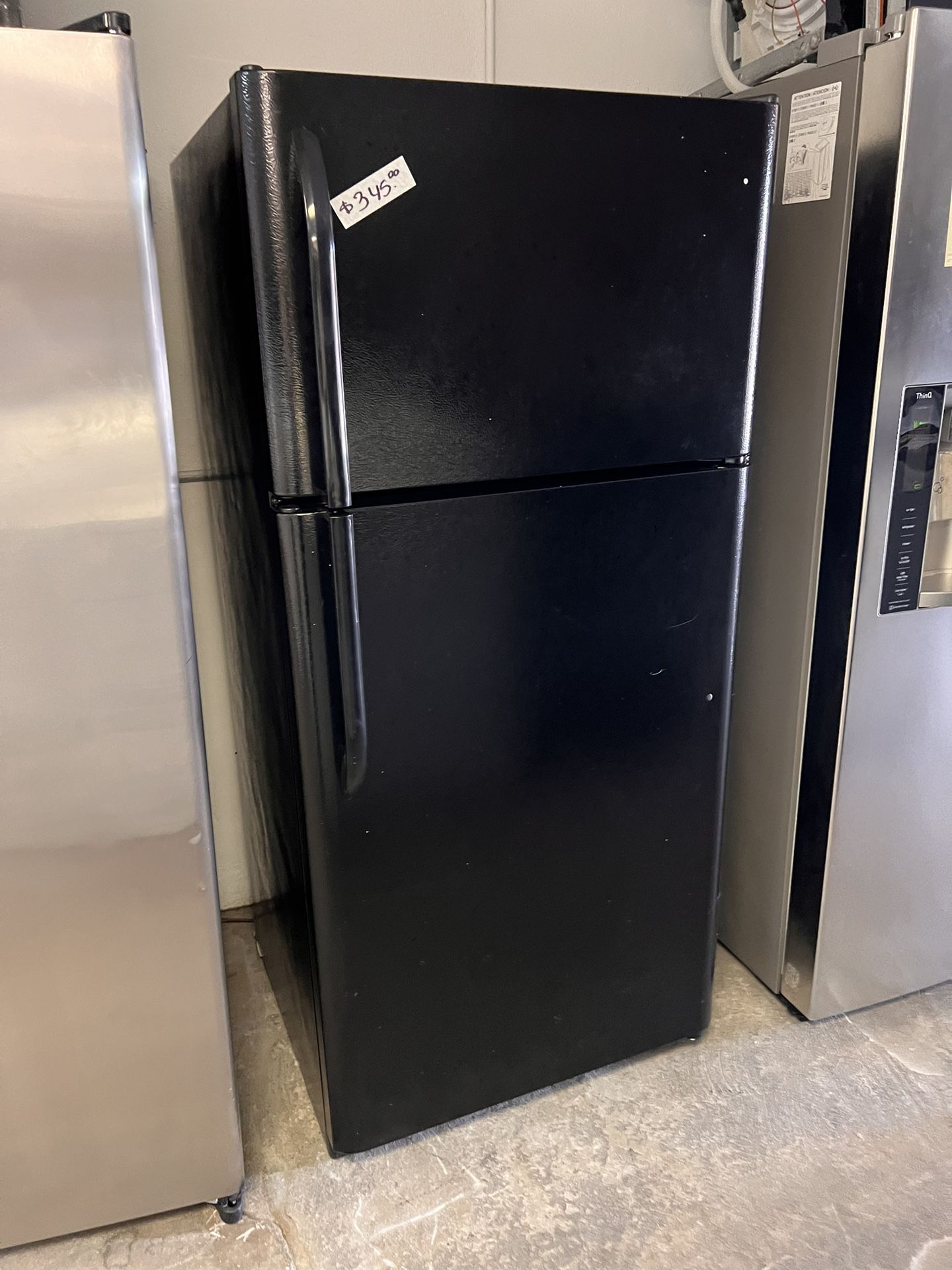 Black Top Freezer Refrigerator Frigidaire Used