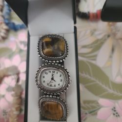 Vintage custom  Watch  Marking (P) Tigers Eye 