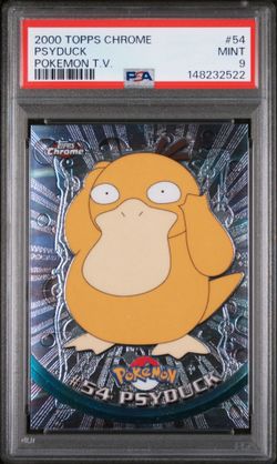2000 Topps Chrome Psyduck #54 PSA 9 graded slab