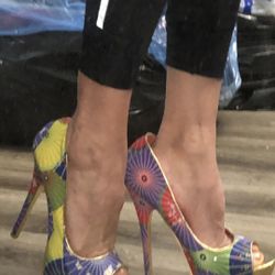Multi Color high Heels New /Tacones Multi Color 7.5