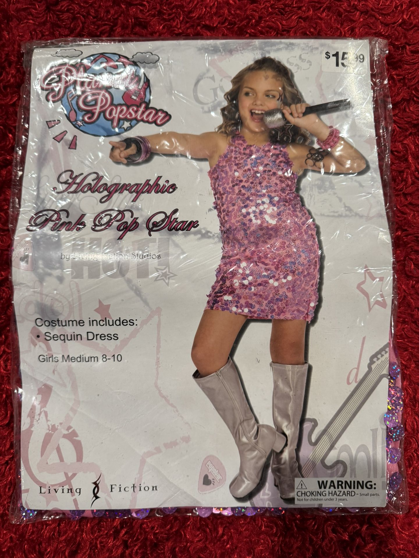 😱 NEW❗️COSTUME❗️SUPER STAR SEQUIN DRESS❗️Size 8-10 YEARS GIRL❗️$10.00❗️