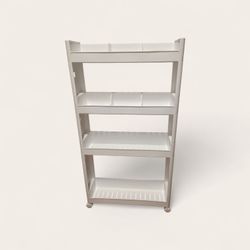 4-Tier Plastic Rolling Storage Shelf