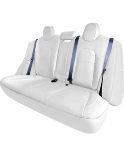 Tesla Model 3 Rear Seat Cover White Custom Fit For 2017-2023 Tesla Model Y