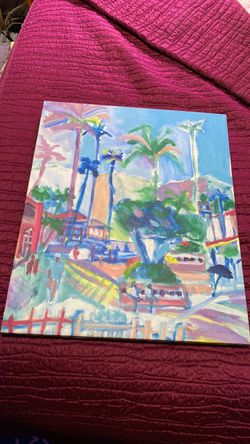 Catalina Palms oil on canvas.