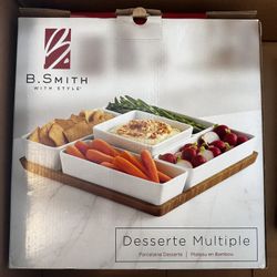 Brand New B. Smith 5 Piece Multi server Set 