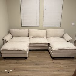 White/beige Modern Sofa