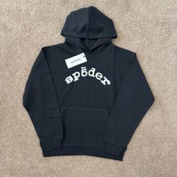 Sp5der VVS Black Hoodie Size Large