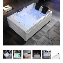 Brand New 2 Persons Whirlpool Bathtub with Left Drain
