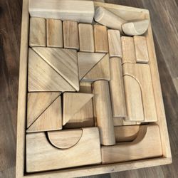 Solid Wood Building Block Set