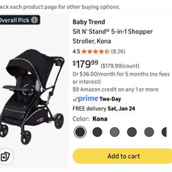 Baby Trend Sit N Stand Shopper Stroller