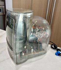 Vintage RCA clear transparent CRT television