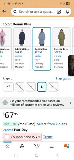 New Women's Puffit Jacket. Large