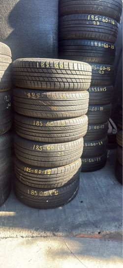 15” tires 185/60/15 semi new with free installation $50 each