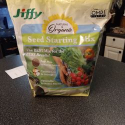 JIFFY. SEED STARTING. MIX.   4.00.  DOLLARS. A. BAG. HAVE 125 BAGS TO TO SELL Out