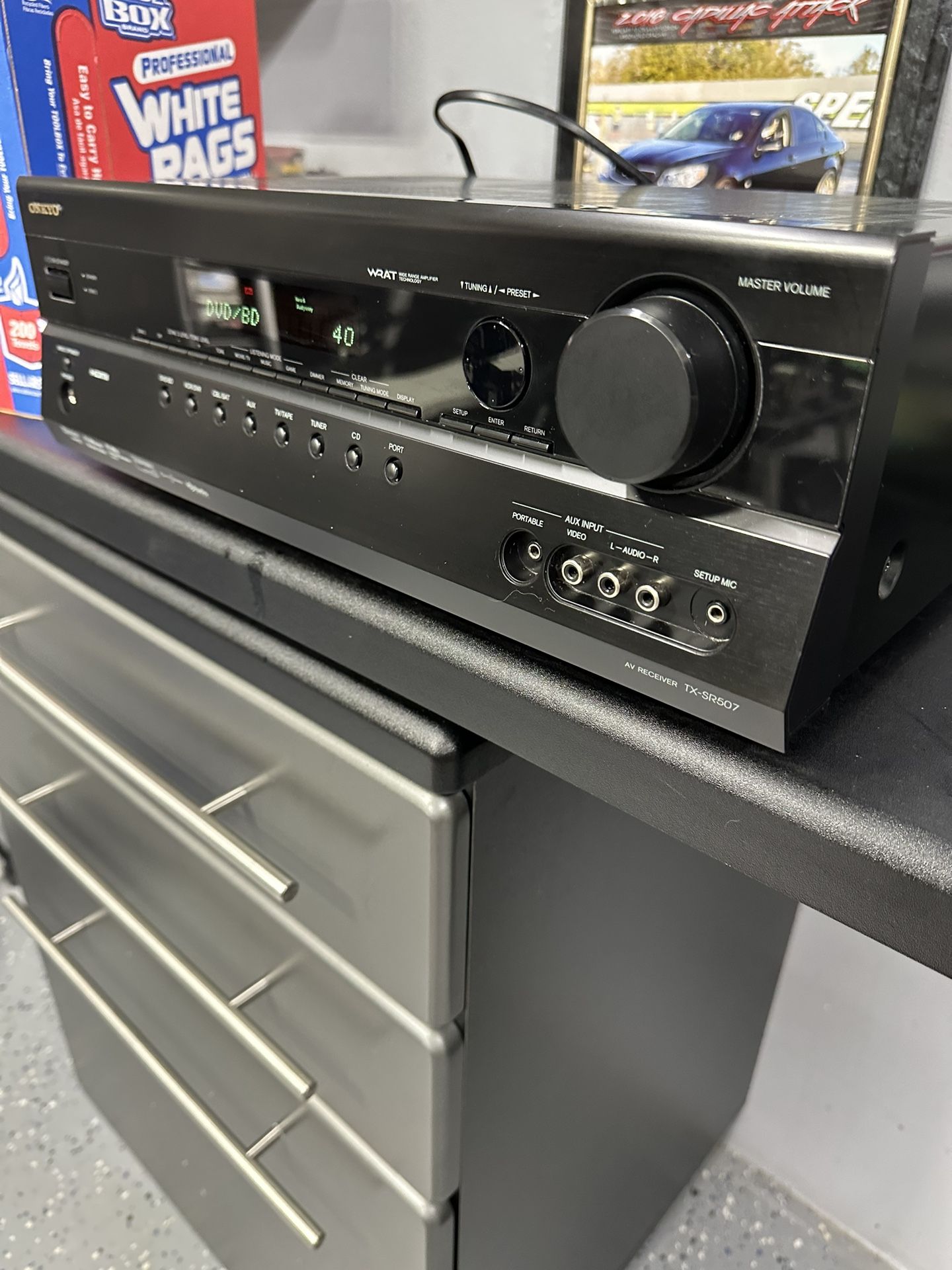 Onkyo TX-SR507 Home theater receiver with HDMI switching and advanced surround decoding